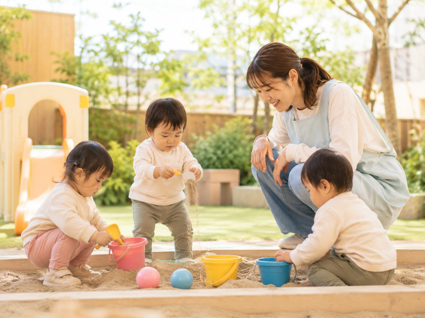 外あそびを楽しむ子どもたち